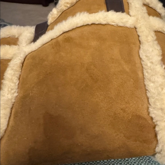 Ugg brown tan sheepskin tote bag - Picture 7 of 7